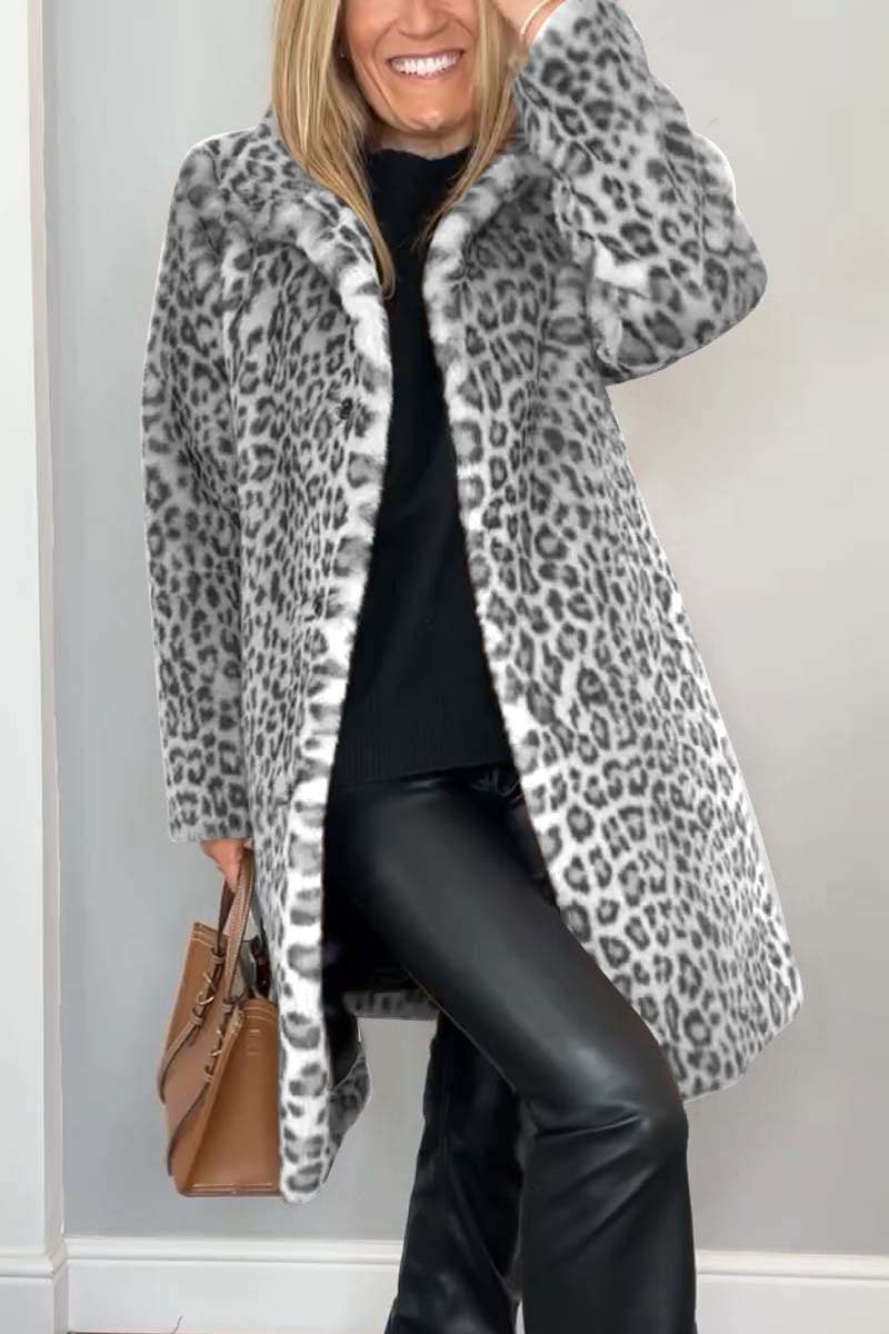 Lizzie - Abrigo Con Estampado De Leopardo