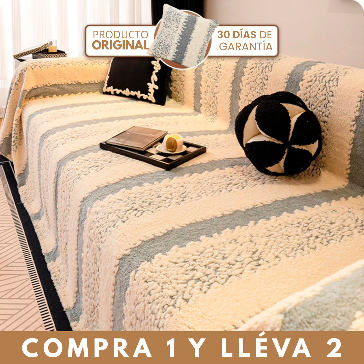 [Lleva 2 y paga 1] Funda Verona para sofá en microfibra premium — diseño moderno y elegante + 2 cojines GRATIS