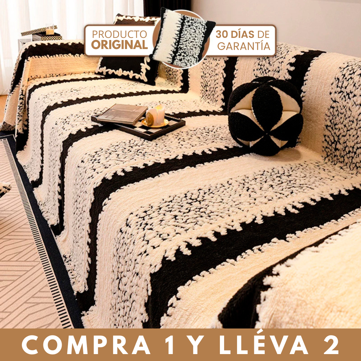 [Lleva 2 y paga 1] Funda Verona para sofá en microfibra premium — diseño moderno y elegante + 2 cojines GRATIS