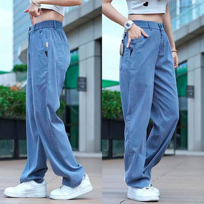 [Llévate 3 y paga 2] Pantalón femenino Santino en algodón y seda fría (¡Elegante y sofisticado!)