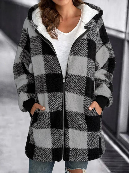 Brietta - Abrigo Suelto Con Capucha Oversize