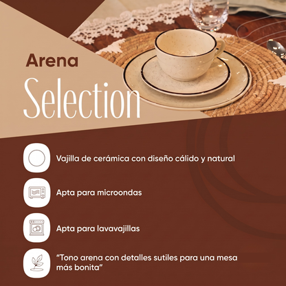 [30 PIEZAS] Juego de Vajilla Arena Selection
