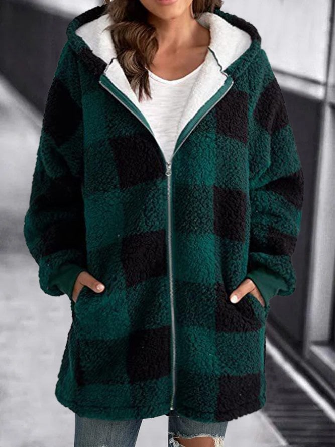 Brietta - Abrigo Suelto Con Capucha Oversize